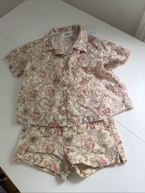 Monroe Kids Floral Cream and Pink Swim Set